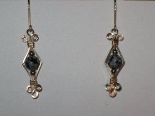 E-10 14 carat golled filled wire with snowflake obsidian and 14 carat gold beads $25.jpg